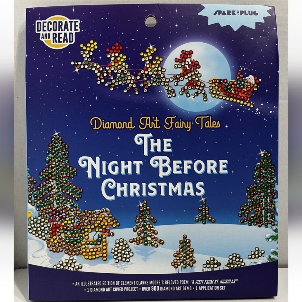 New!Decorate and Read - Diamond Art Fairy Tales - The Night Before Christmas